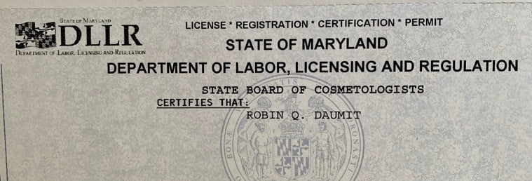 Cosmetologists License