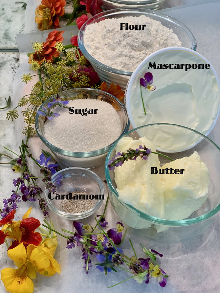 edible flower cookie ingredients