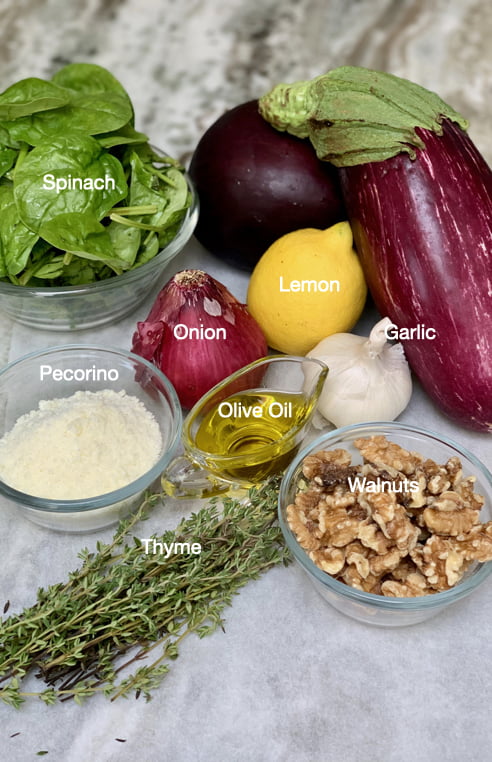 Spinach Walnut Pesto Ingredients