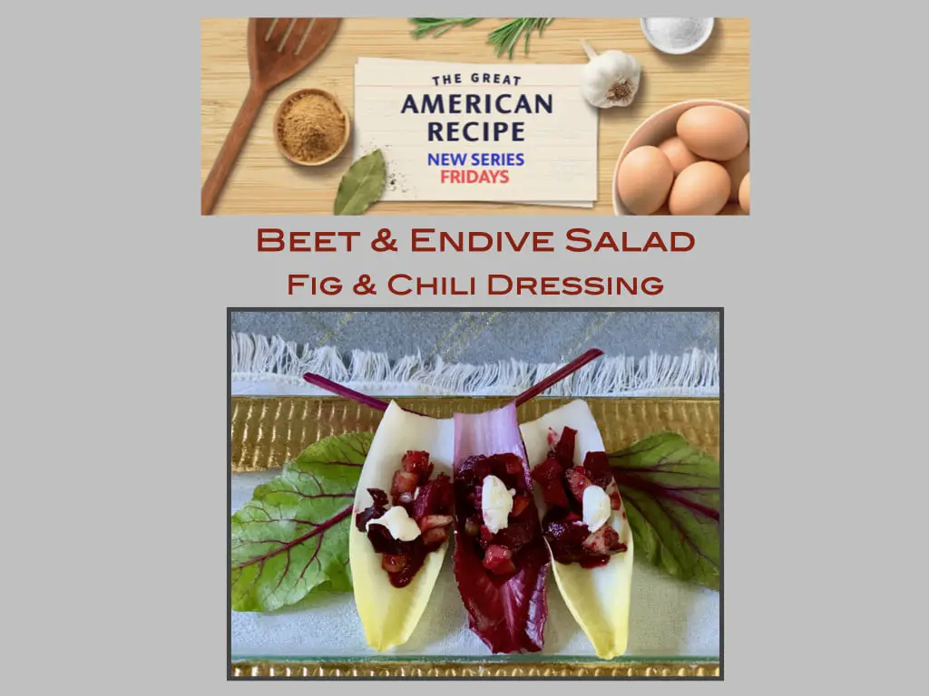 beet & endive salad with fig & chili dressing