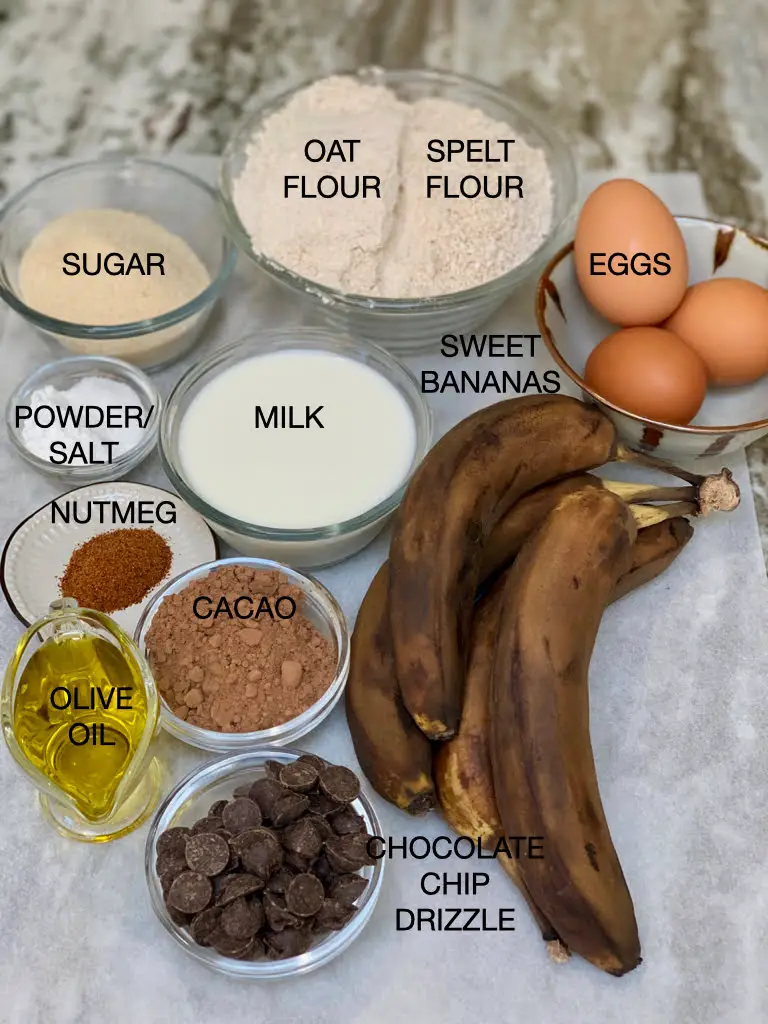 chocolate banana bread ingredients 