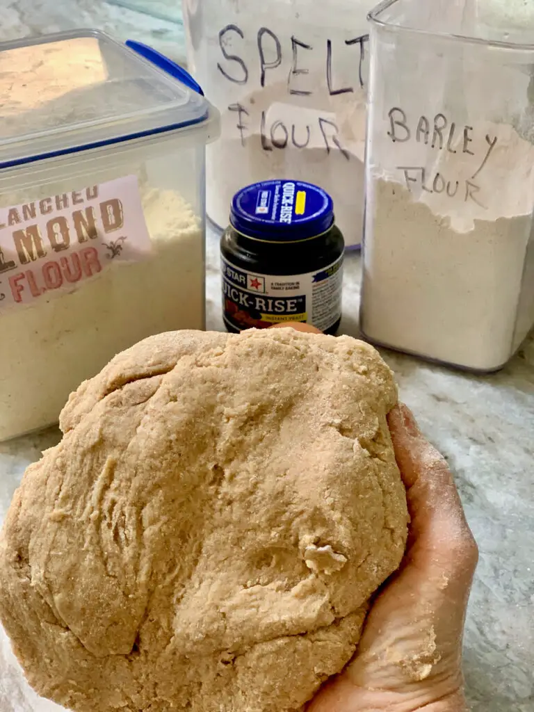 Almond, Spelt and Barley Flour Dough