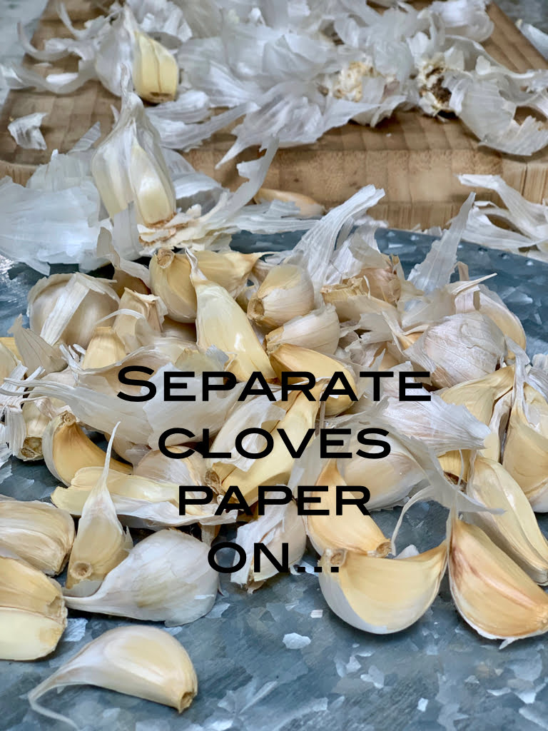 prepare garlic cloves for planting