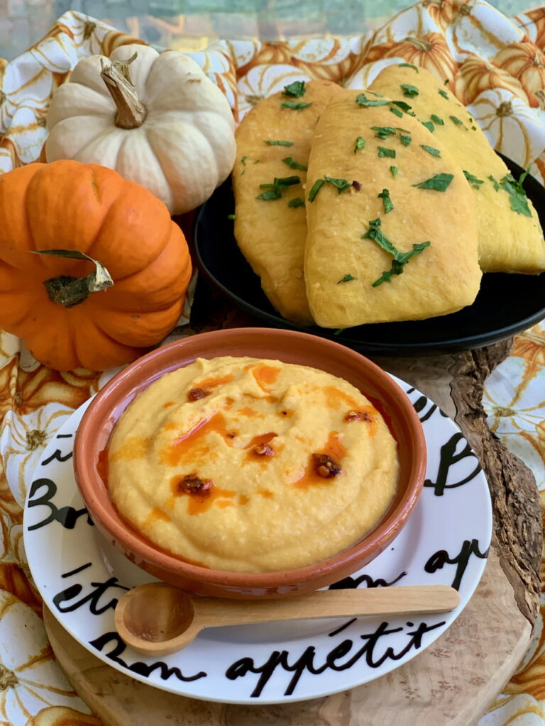 Pumpkin Pita & Pumpkin Hummus