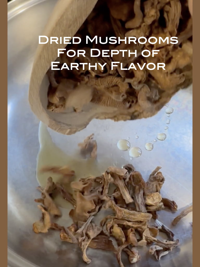 Dried Mushrooms Swell With Flavor In The Coconut Gravy