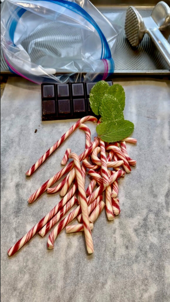 Chocolate Peppermint Ingredients and Equipment