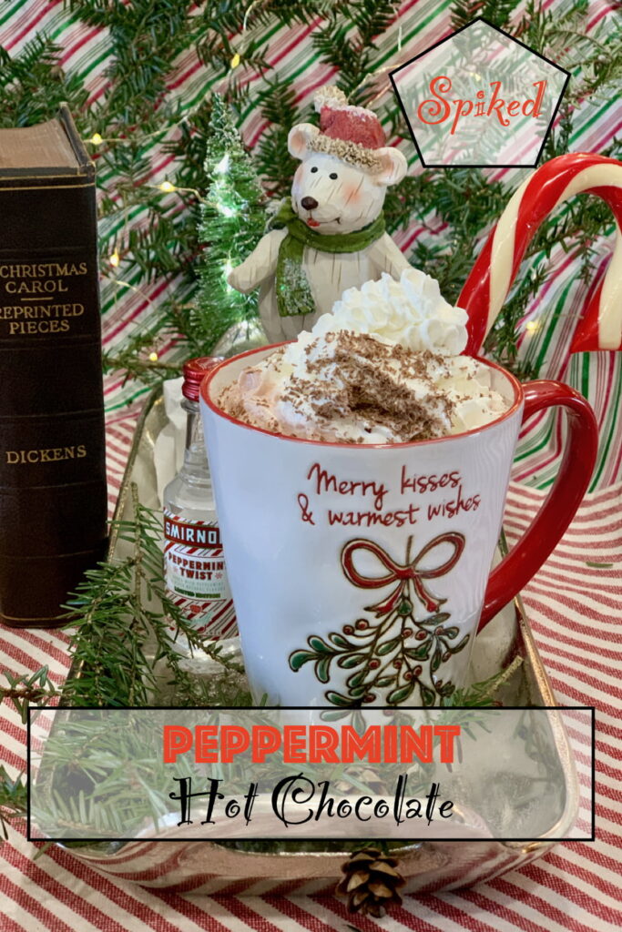 Peppermint Hot Chocolate Cocktail or Mocktail