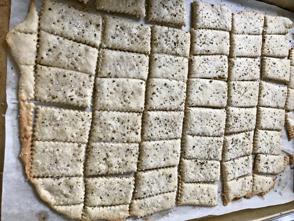 Crackers Rolled, Cut and Baked In 20-Minutes