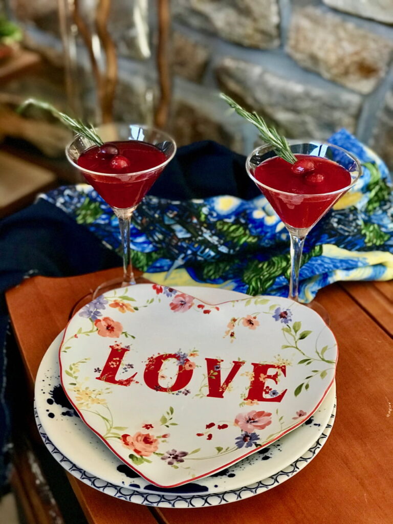 Pomegranate and Cranberry Valentine Martini