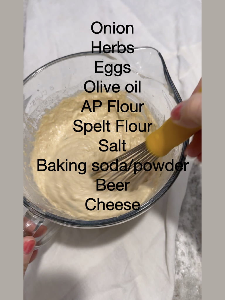 Cheesy Beer Biscuit Ingredients