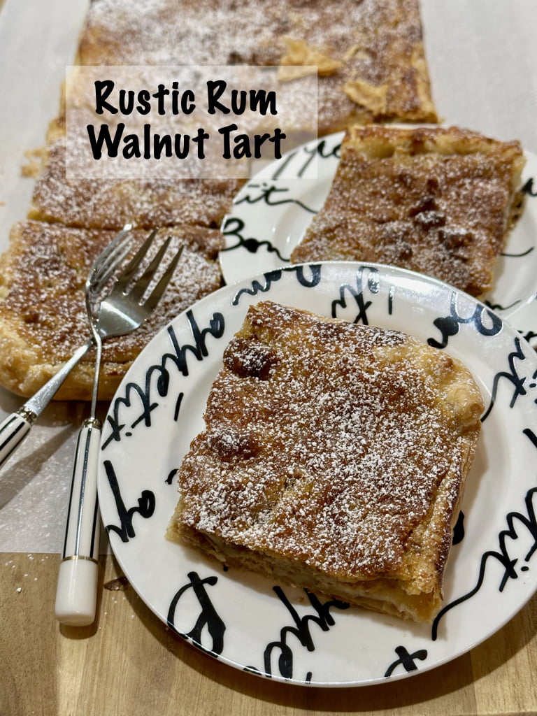Rustic Rum Walnut Tart