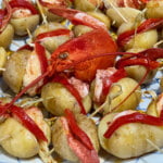 Lobster Tails With Potato And Peppers