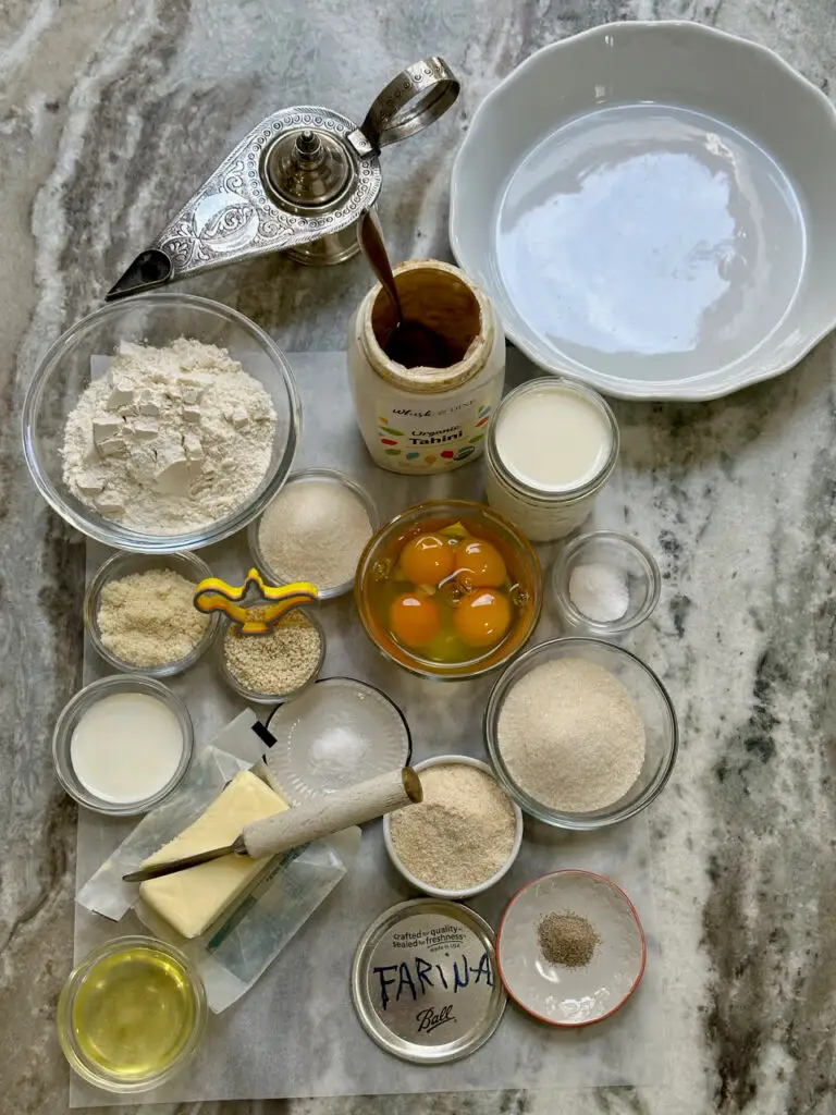 Sesame Tahini Pie Ingredients