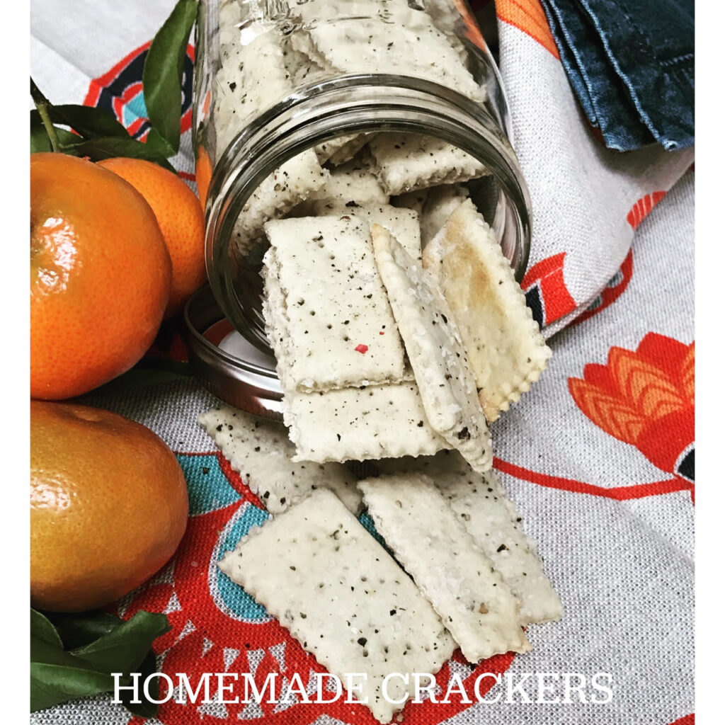 Homemade Crackers In A Mason Jar To-Go With Your Salad In A Jar!