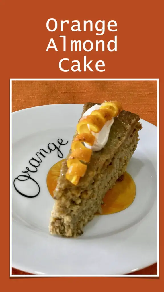 Orange Almond Cake With Candied Orange Rind Garnish