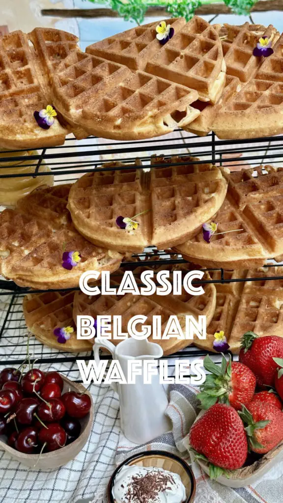 Classic Belgian Yeast Waffles Recipe