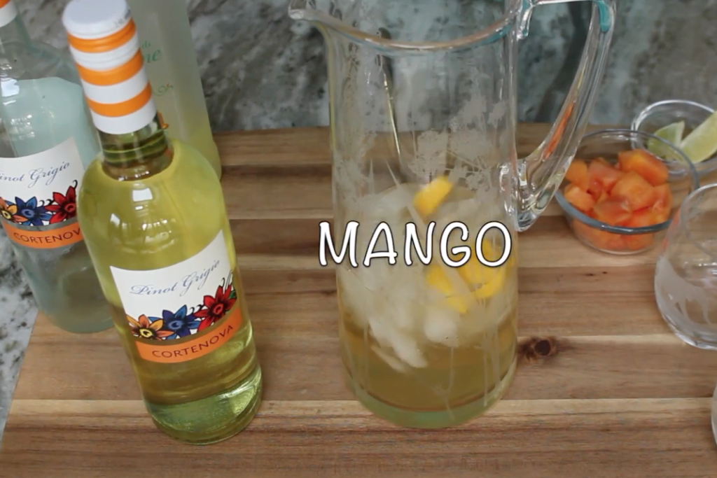 Refreshing Summer Sangria With Lots Of Tropical Fruit