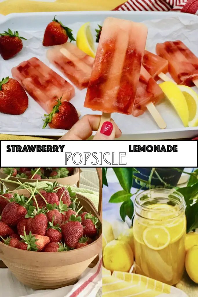 Healthy Strawberry Lemonade Popsicles