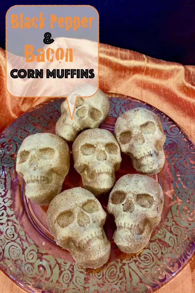 Halloween Cornbread Skulls