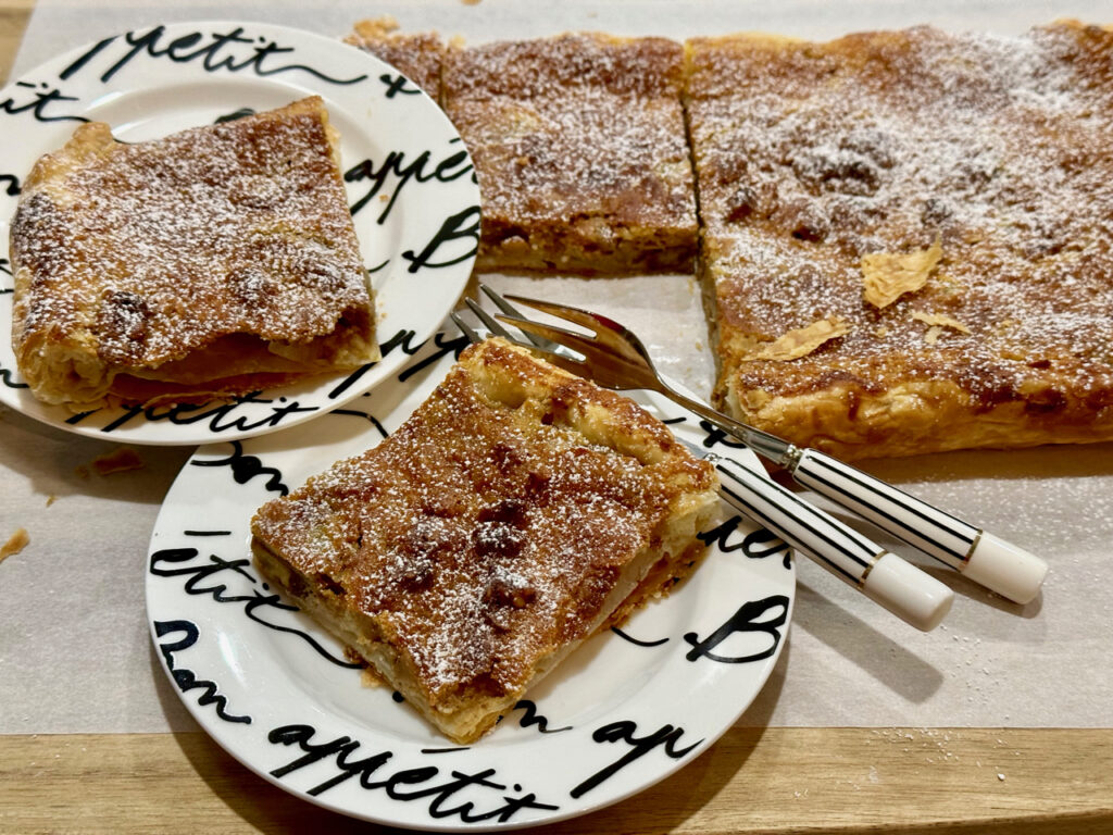 Rustic Rum Walnut Tart With Puff Pastry