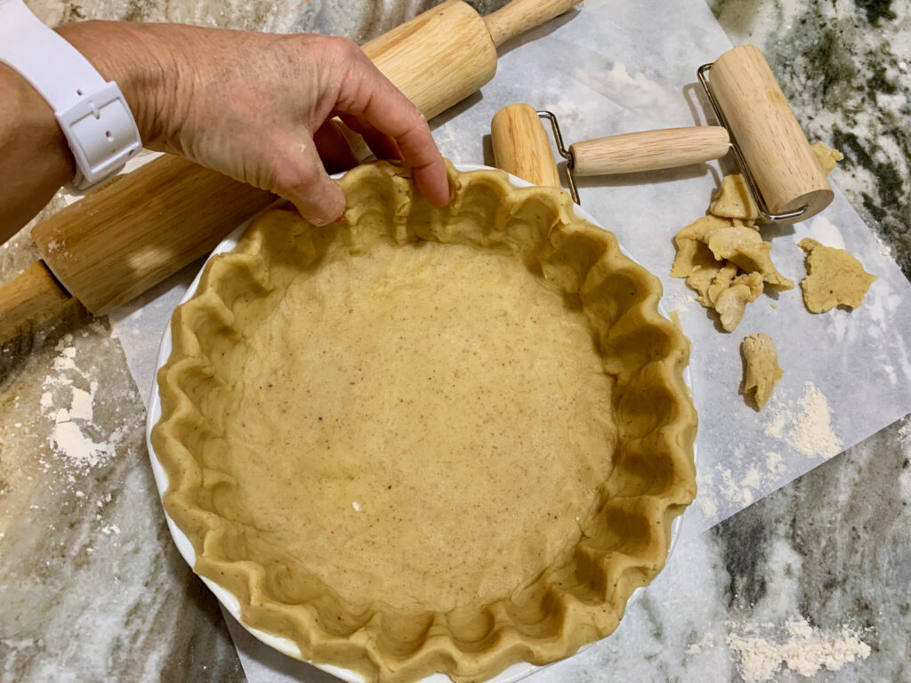 Shaping Pie Crusts Is Like Working With Clay - It Molds Easily 