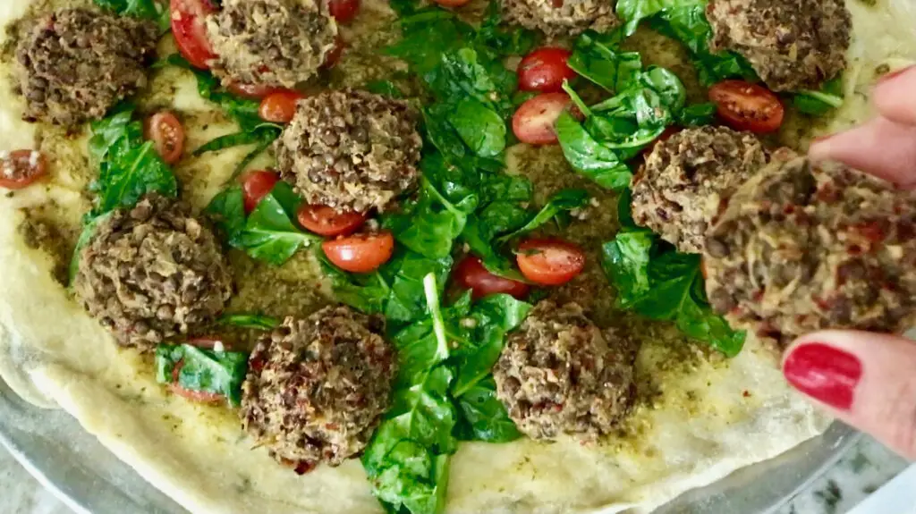 Meatless Meatballs Are Great On A Pizza