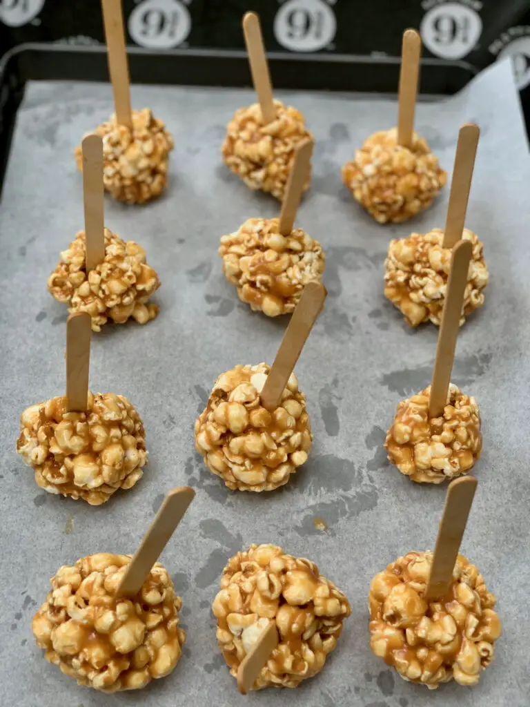 Easy Caramel Popcorn Balls Made And Firm Up Quickly