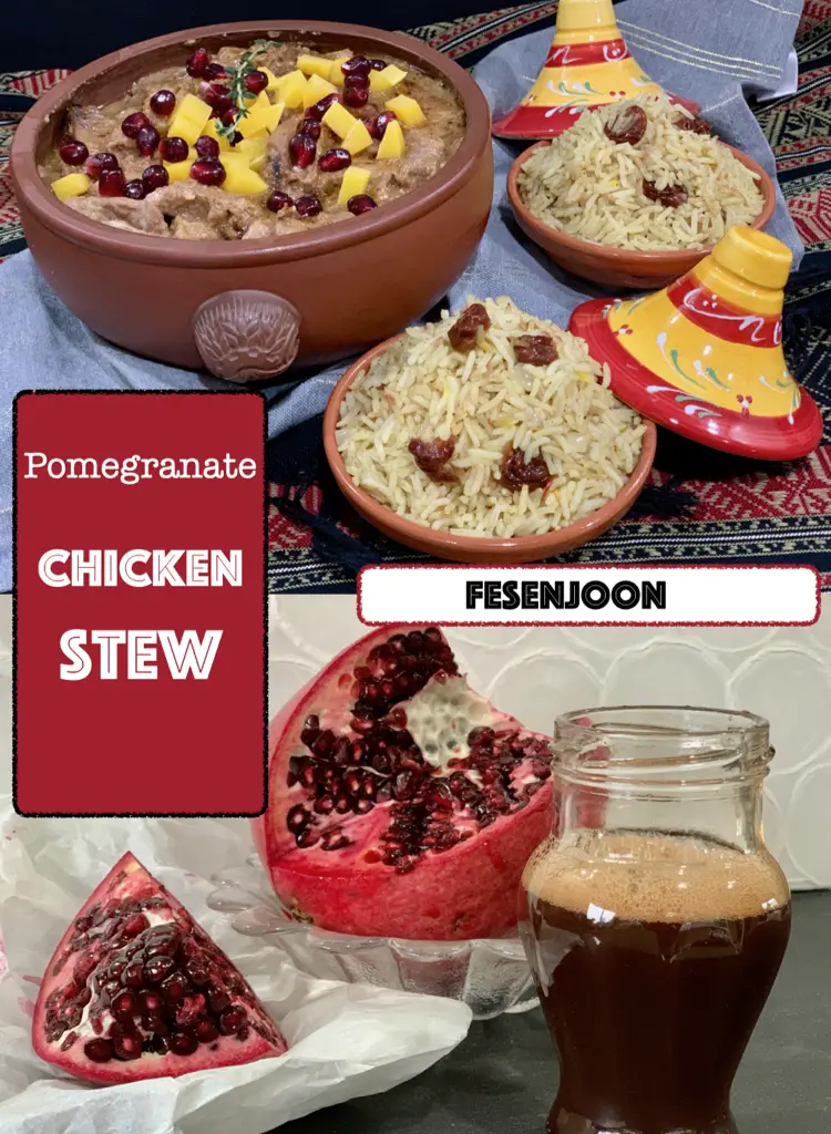 Fesenjan Chicken Walnut Stew With Pomegranate 
