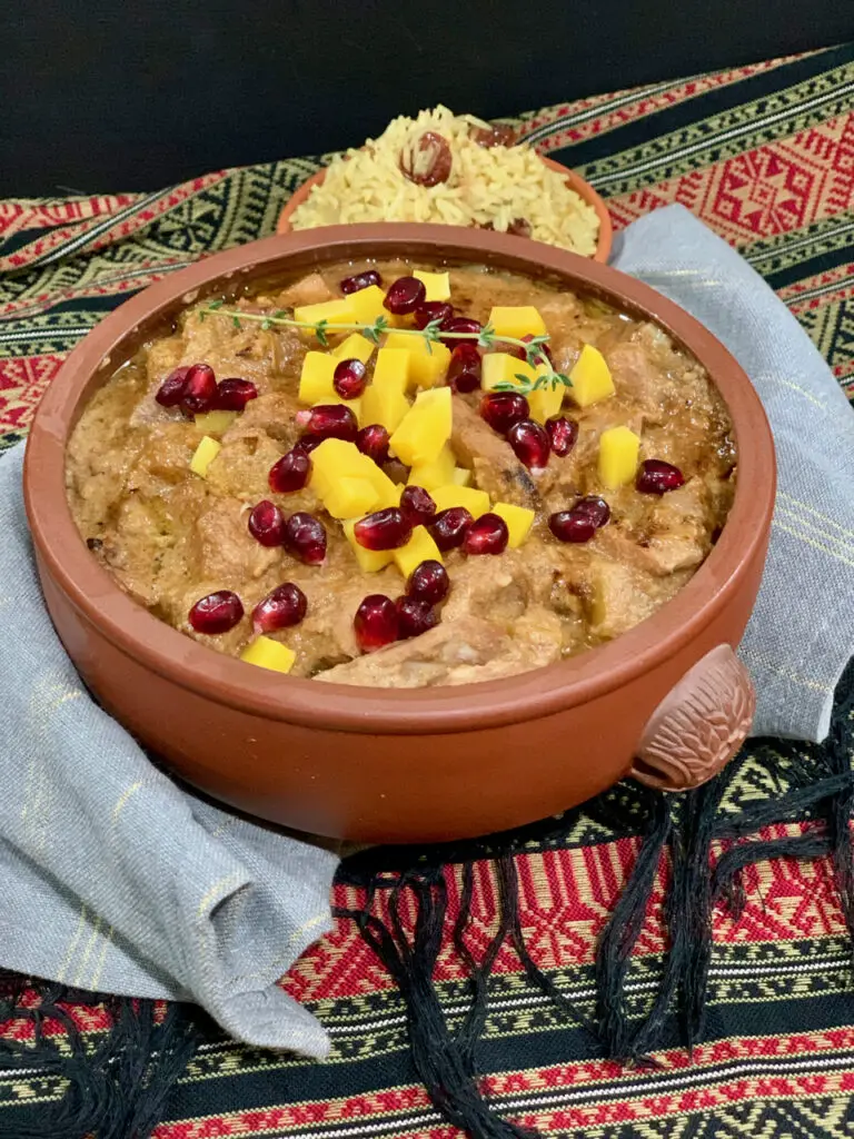 Persian Chicken Stew with Walnut Pomegranate Sauce