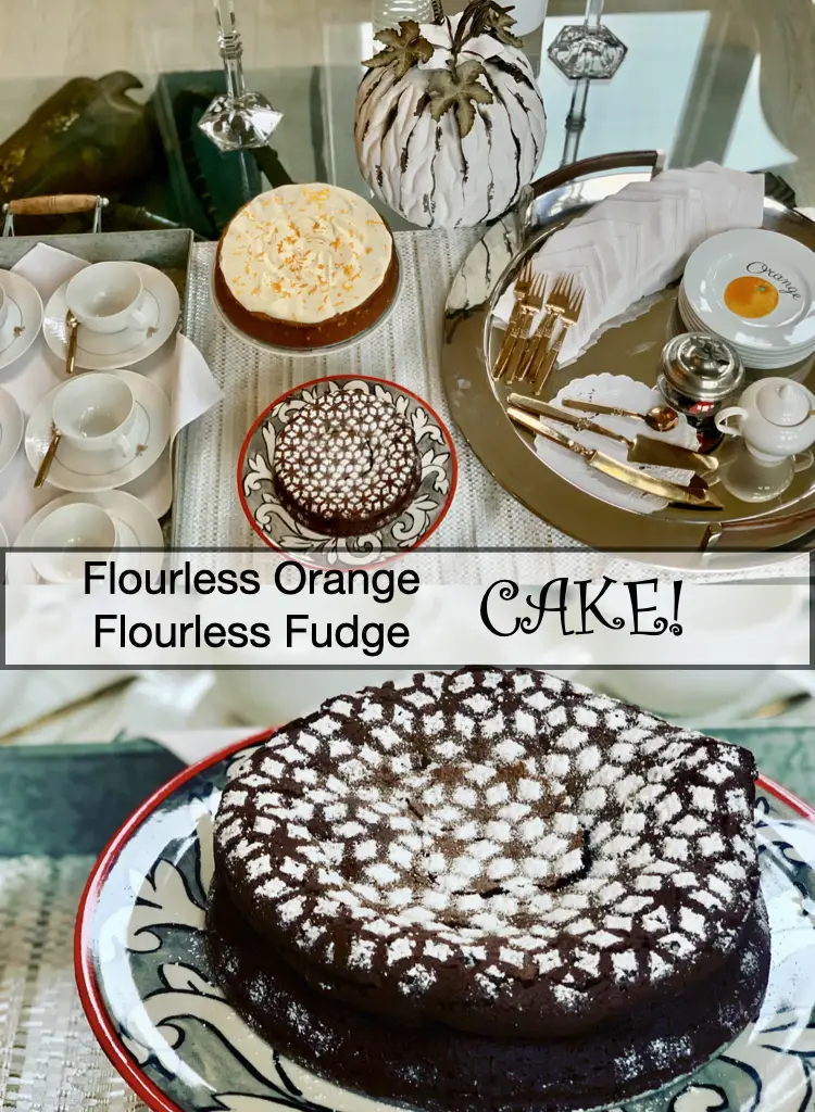 Flourless Fudge Cake - Simply Dusted With Powdered Sugar And A Stencil 
