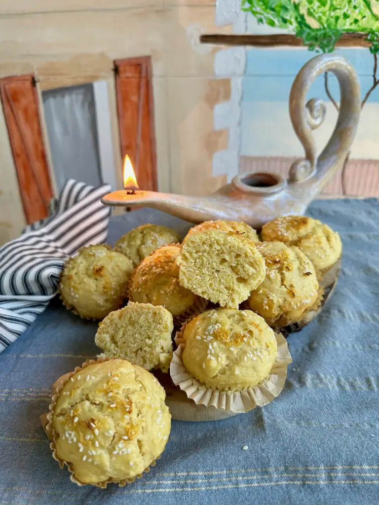 Old Fashioned Genie Oil Lamp And Hummus Muffins