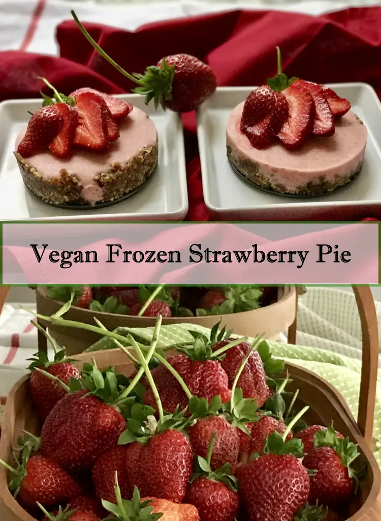 Vegan Frozen Strawberry Pie
