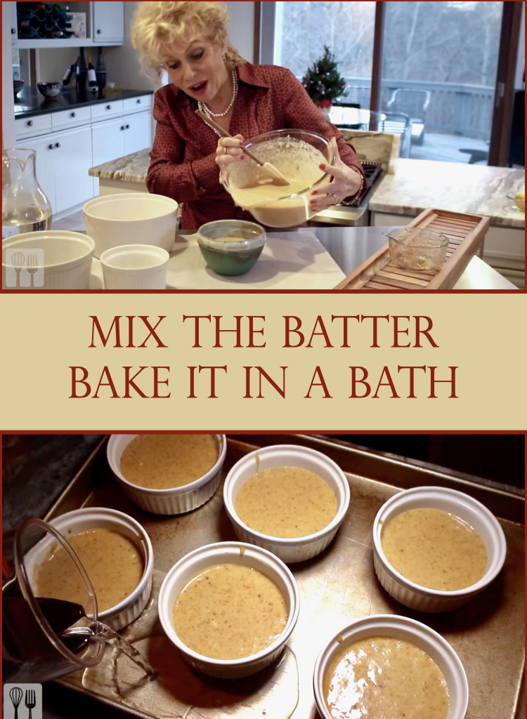 Mix The Pudding Batter And Bake It In A Bath