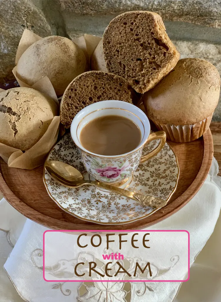 Italian Espresso Coffee With Cream Muffin