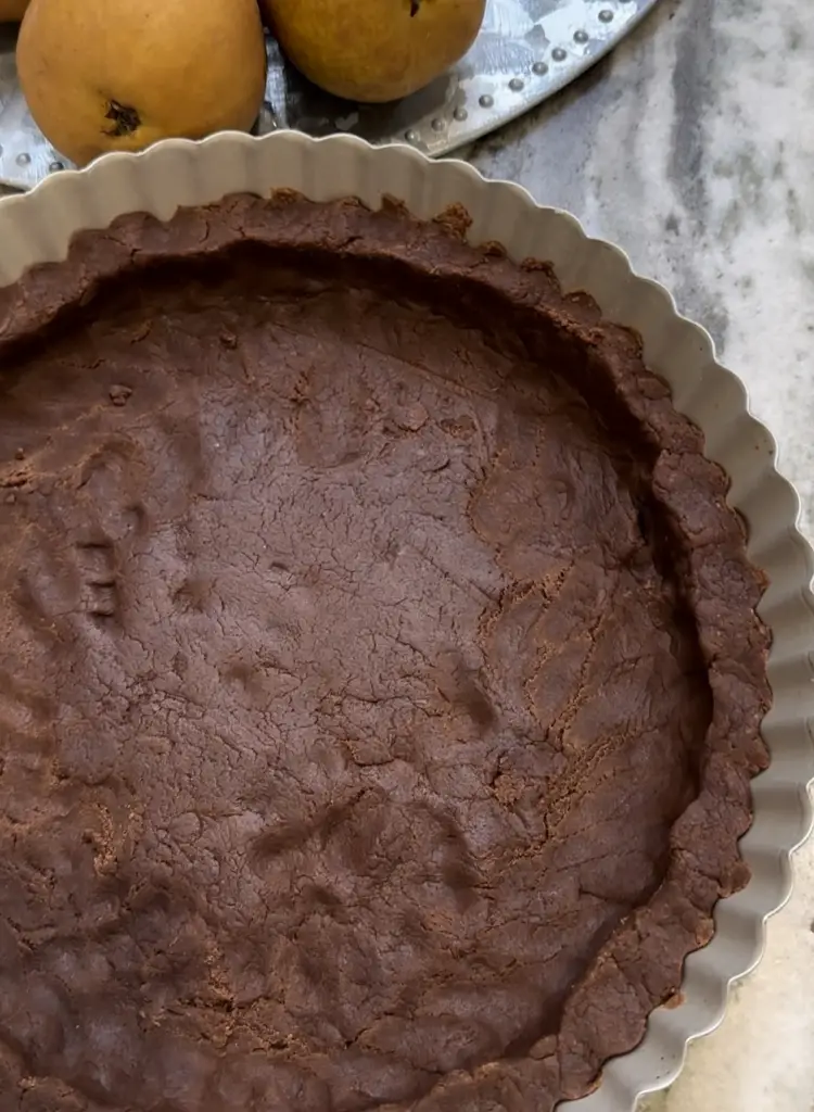 Chocolate Crusted Tart - An Easy Press-In Pie Crust