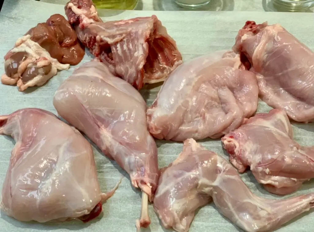 Rabbit Is Easy To Cut And Portion Before Cooking