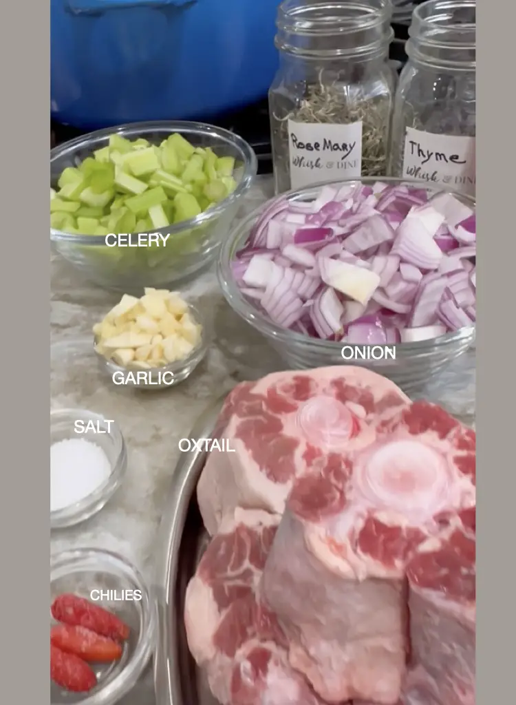 Oxtail Soup Ingredients