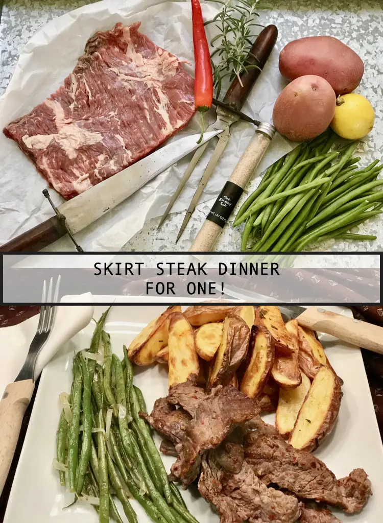 Easy Skirt Steak Dinner For One