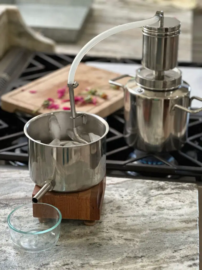 Cold Steam Distillation For Easy Homemade Rose Water Extraction