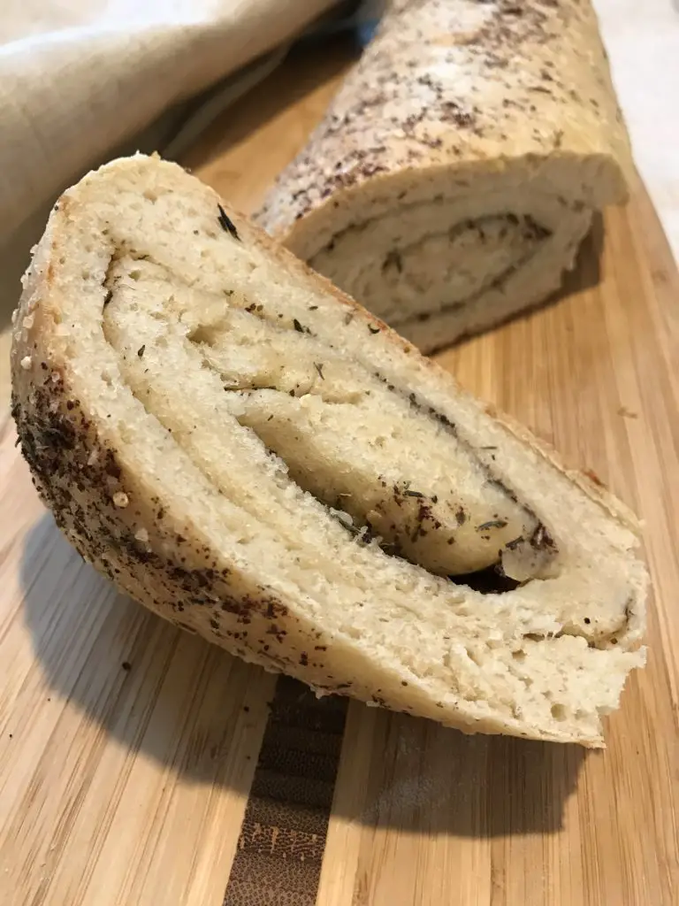 Homemade Bread With Za'atar Rolled And Baked Inside