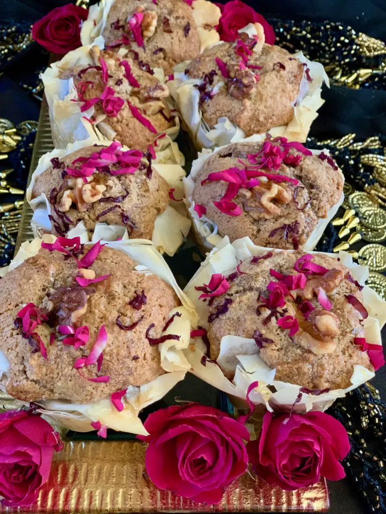 Rose Water Baklava Muffins