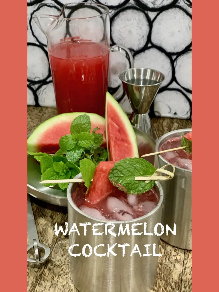 Watermelon Mint Cocktail or Mocktail