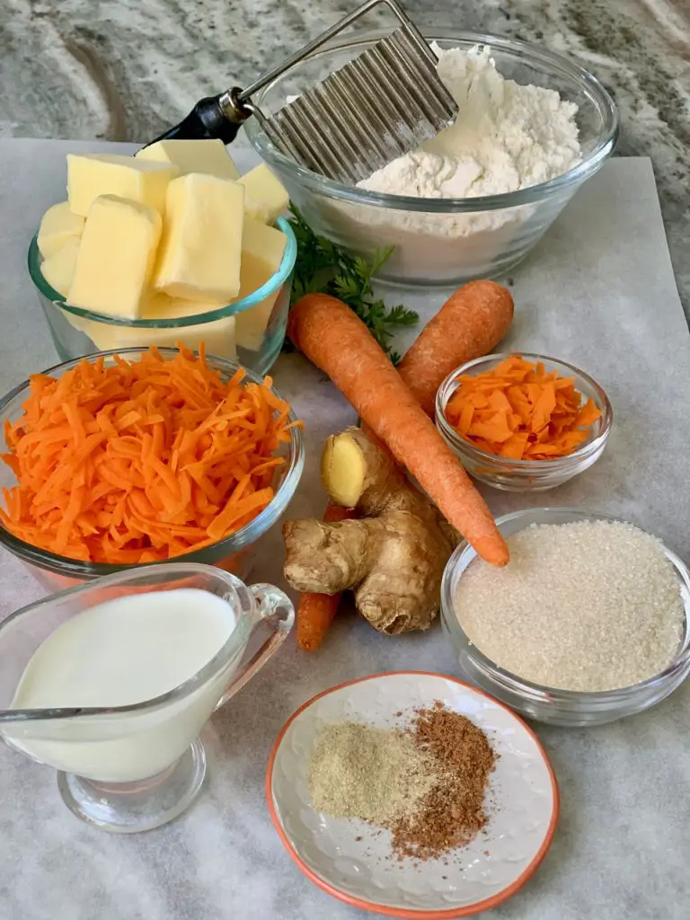 Carrot Ginger Scone Ingredients