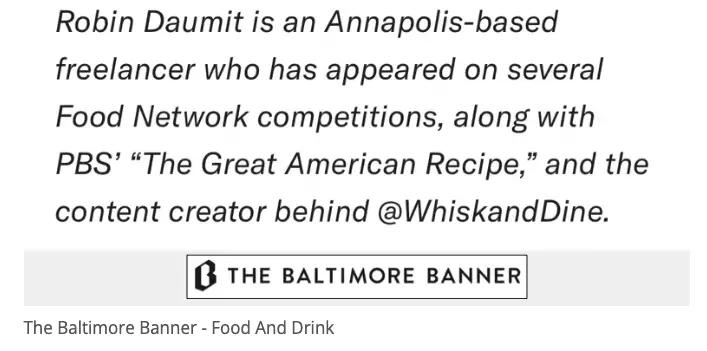 Freelance Writer For The Baltimore Banner - Food And Drink