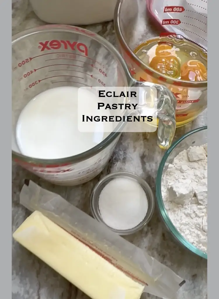 Eclair Pastry Ingredients