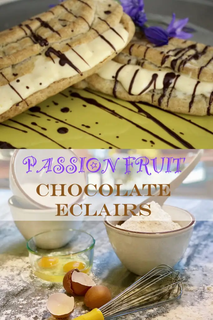 Passion Fruit Chocolate Eclairs