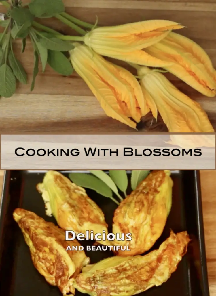 Saute Delicate Stuffed Pumpkin Blossoms