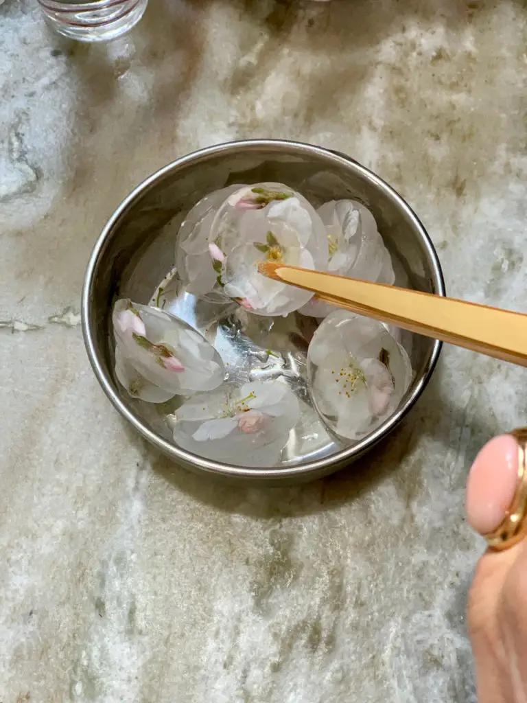 Cherry Blossom Ice Cubes
