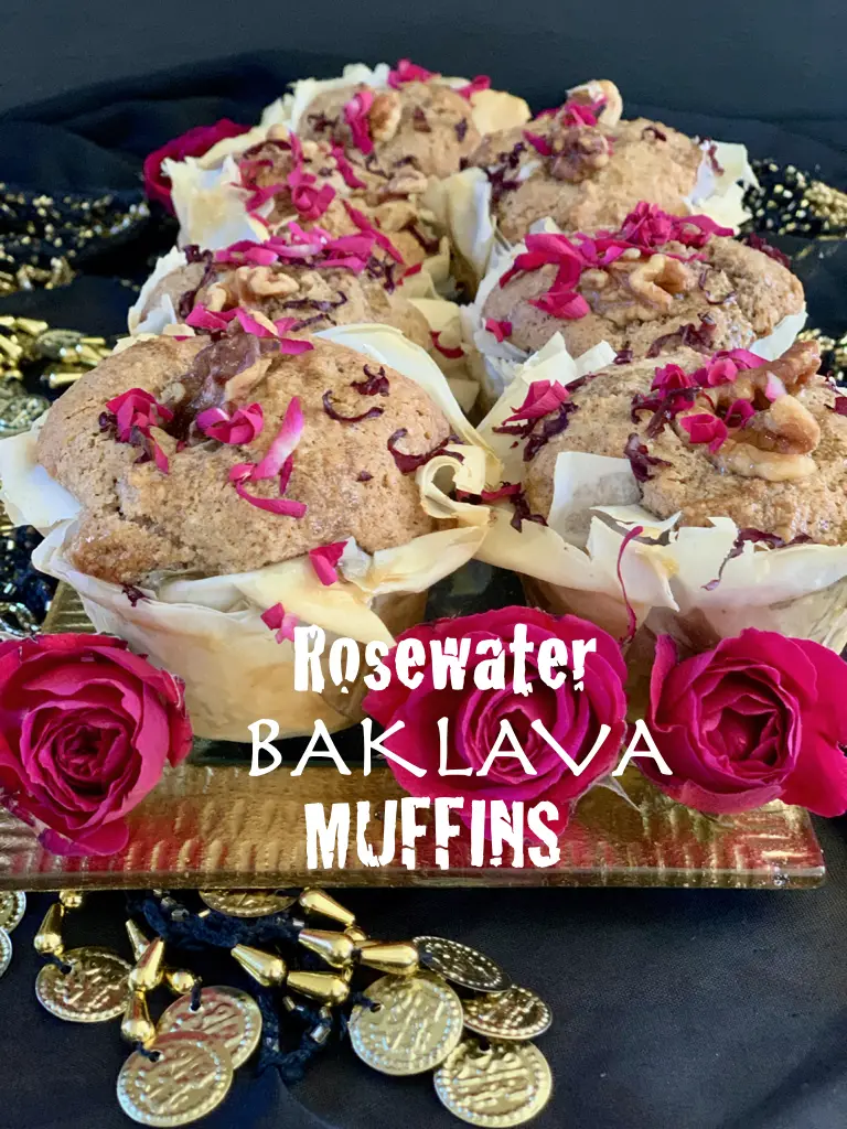 Rosewater Baklava Muffins