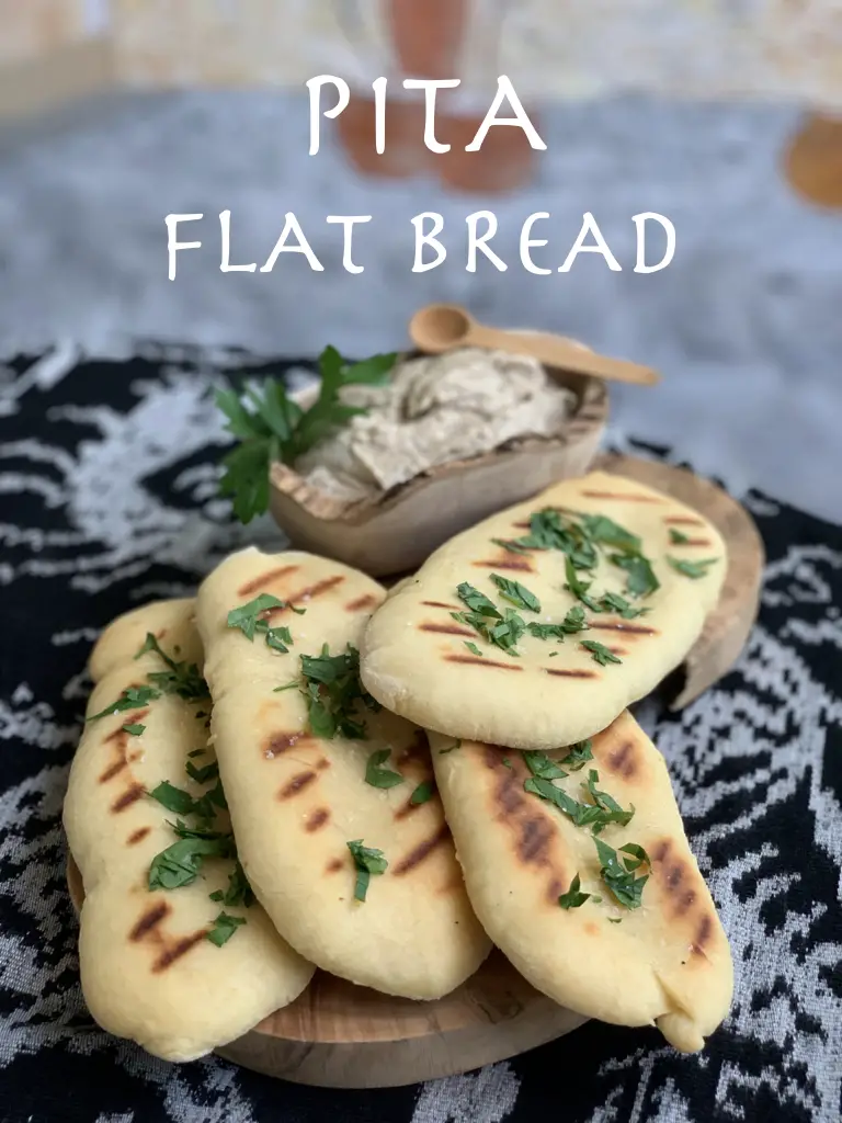 Homemade Pita Flatbread With Herbs